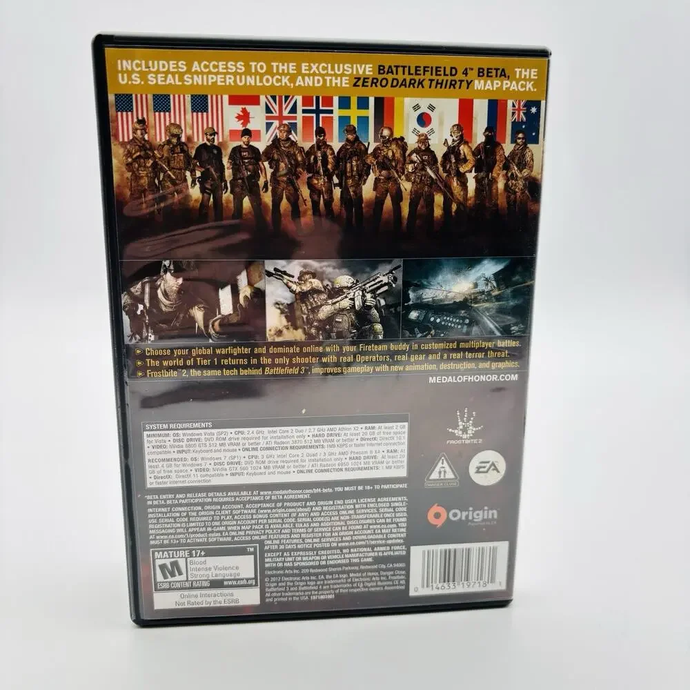 Medal Of Honor: Warfighter Limited Edition PC EA Games 2012 Very Good Condition